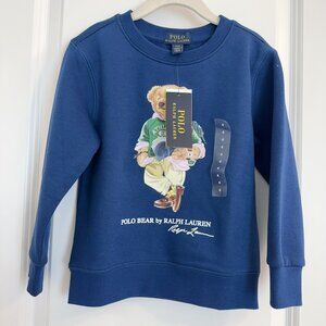 NWT Polo Ralph Lauren Polo Bear Sweatshirt NWT Blue Size 4T